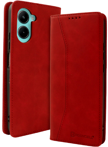 Bodycell Θήκη - Πορτοφόλι Realme C33 - Red