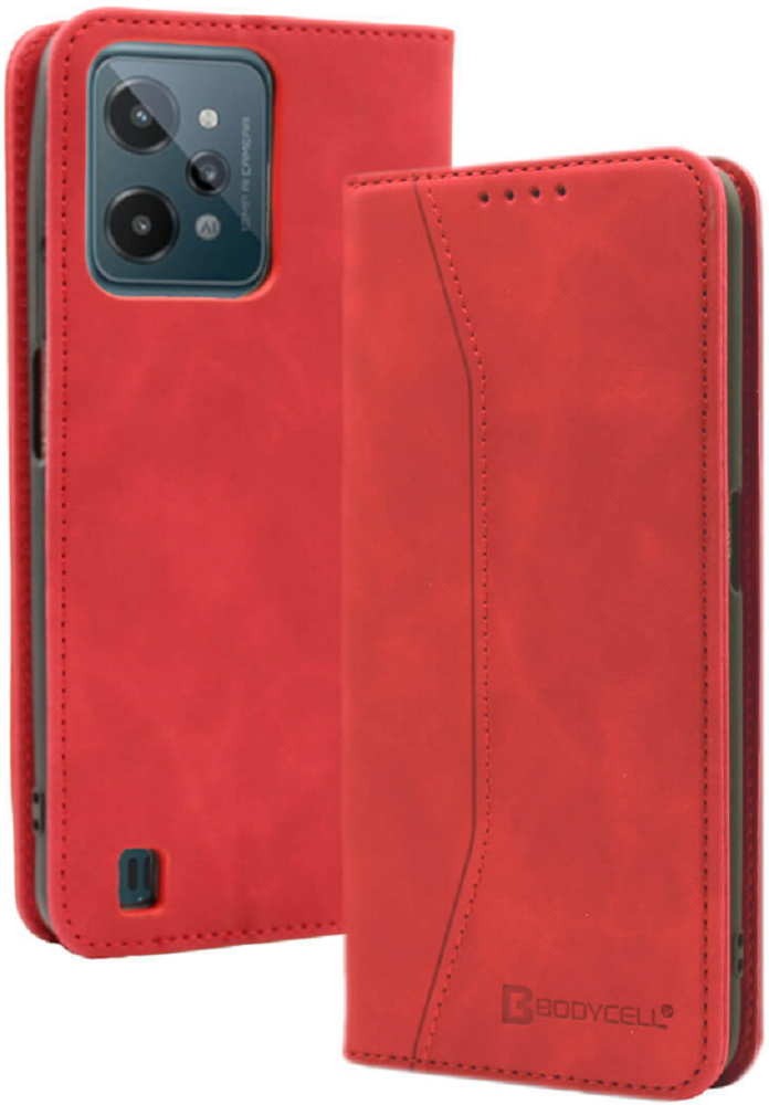 Bodycell Θήκη - Πορτοφόλι Realme C31 - Red
