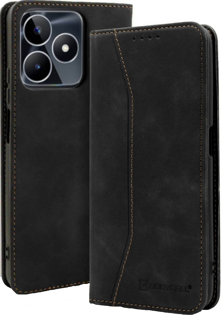 Bodycell Θήκη - Πορτοφόλι Realme C53 / Narzo N53 - Black