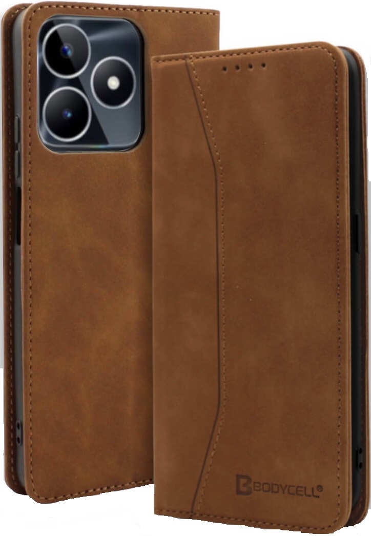 Bodycell Θήκη - Πορτοφόλι Realme C53 / Narzo N53 - Brown