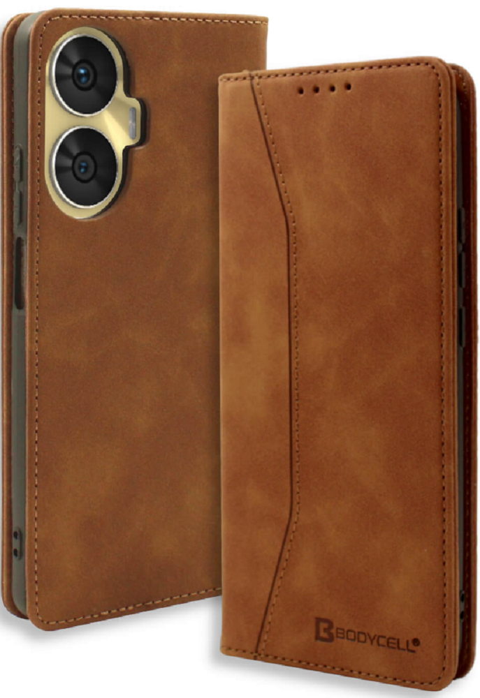 Bodycell Θήκη - Πορτοφόλι Realme C55 - Brown (5206015022210)