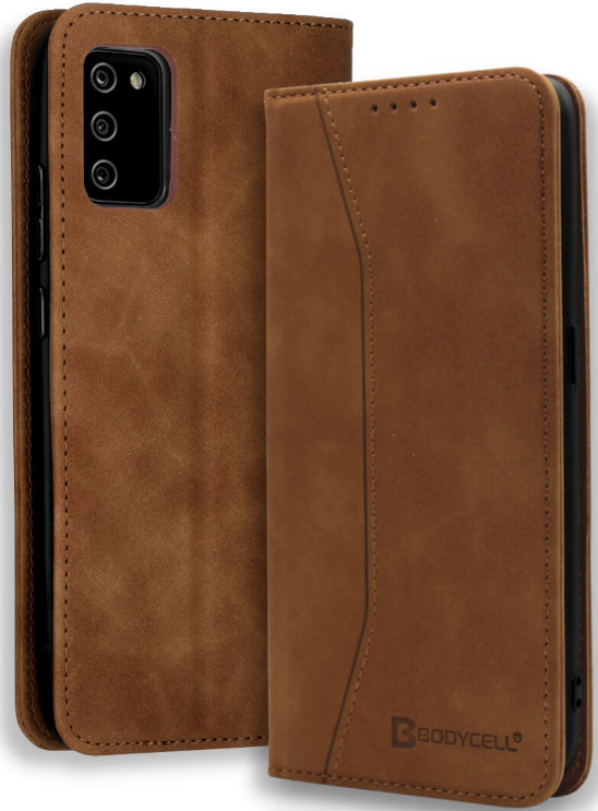 Bodycell Θήκη - Πορτοφόλι Samsung Galaxy A02s - Brown