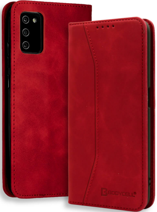 Bodycell Θήκη - Πορτοφόλι Samsung Galaxy A02s - Red