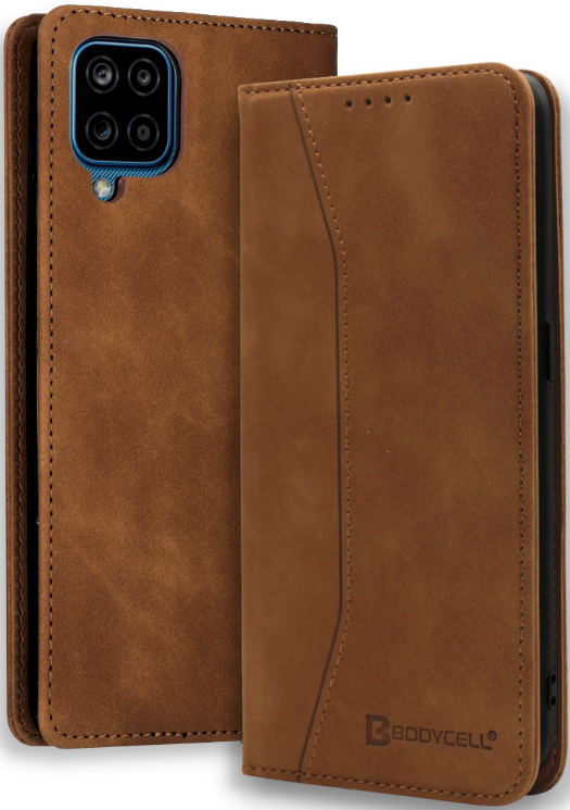 Bodycell Θήκη - Πορτοφόλι Samsung Galaxy A12 - Brown