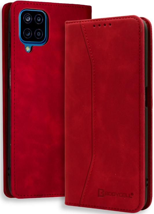 Bodycell Θήκη - Πορτοφόλι Samsung Galaxy A12 - Red