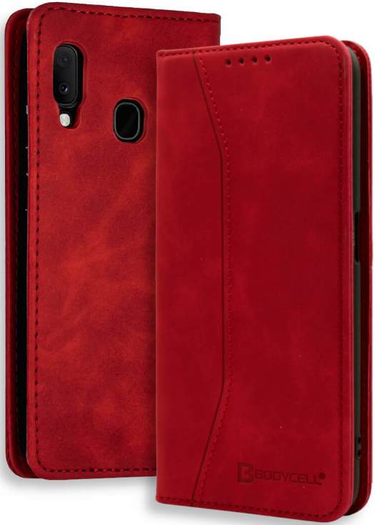 Bodycell Θήκη - Πορτοφόλι Samsung Galaxy A20e - Red