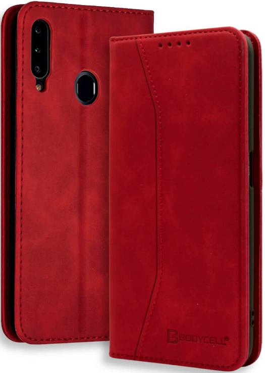 Bodycell Θήκη - Πορτοφόλι Samsung Galaxy A20s - Red