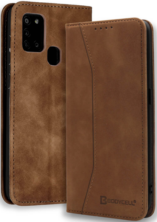 Bodycell Θήκη - Πορτοφόλι Samsung Galaxy A21s - Brown