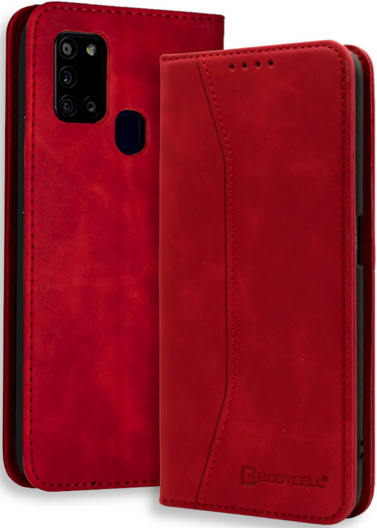 Bodycell Θήκη - Πορτοφόλι Samsung Galaxy A21s - Red