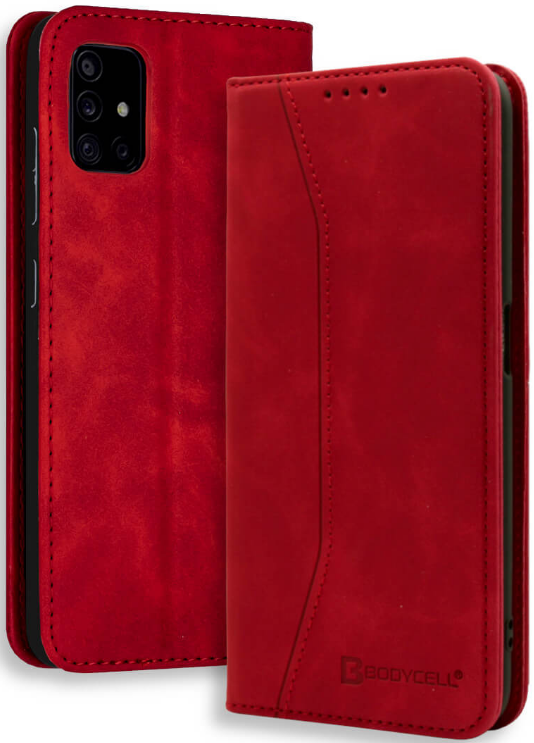 Bodycell Θήκη - Πορτοφόλι Samsung Galaxy A71 - Red
