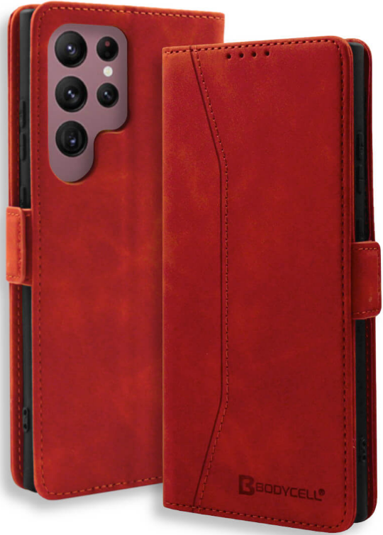 Bodycell Θήκη - Πορτοφόλι Samsung Galaxy S23 Ultra - Red