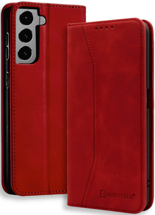 Bodycell Θήκη - Πορτοφόλι Samsung Galaxy S21 5G - Red