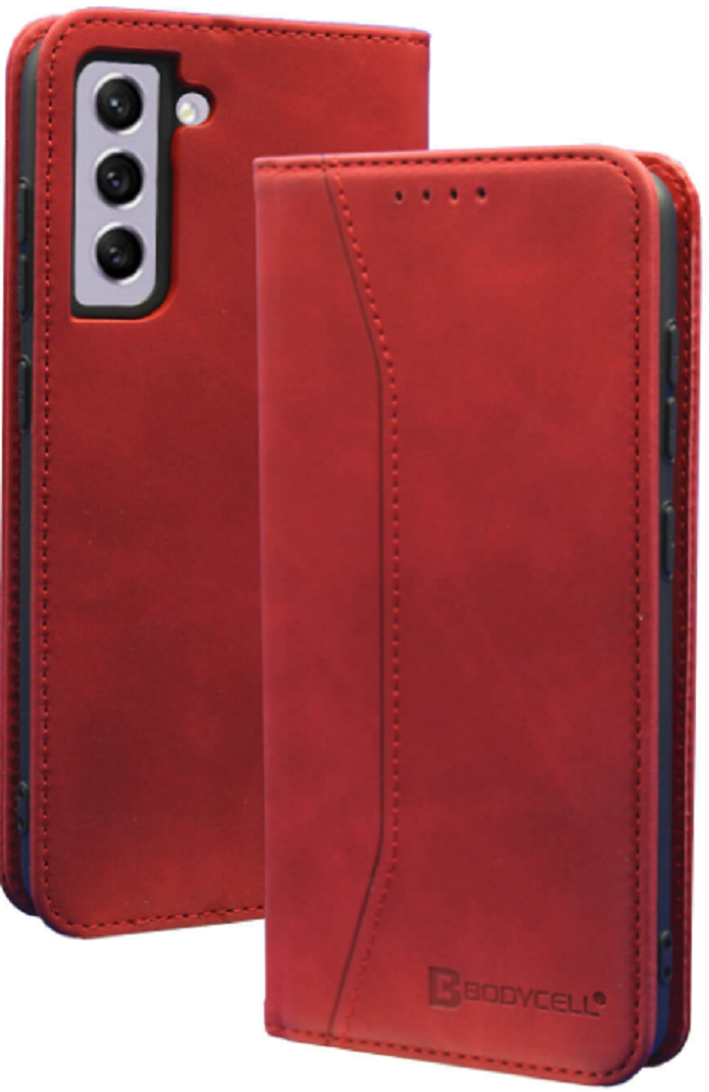 Bodycell Θήκη - Πορτοφόλι Samsung Galaxy S21 FE 5G - Red