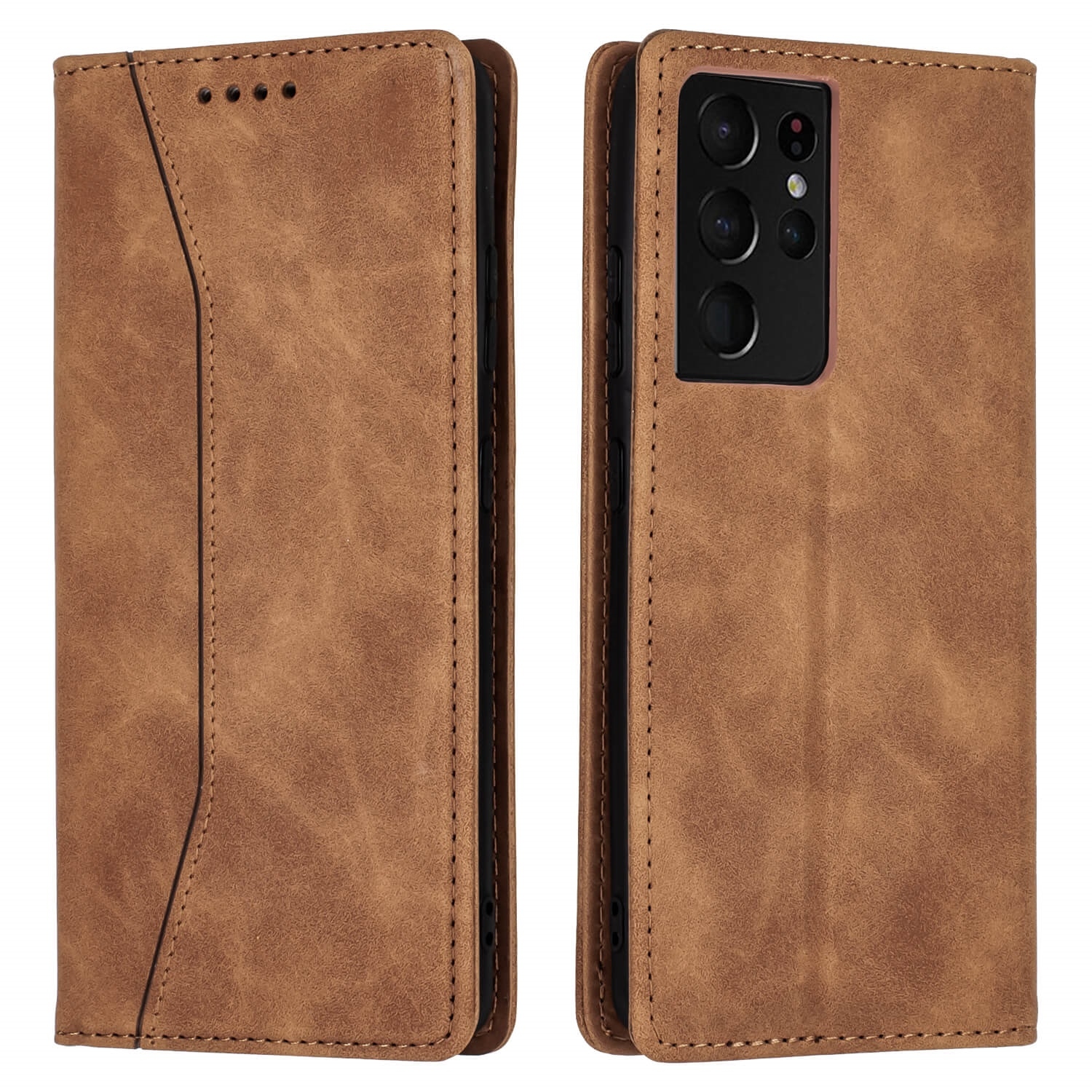 Bodycell Θήκη - Πορτοφόλι Samsung Galaxy S21 Ultra 5G - Brown