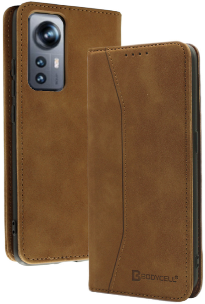 Bodycell Θήκη - Πορτοφόλι Xiaomi 12 / 12X - Brown (5206015059292)