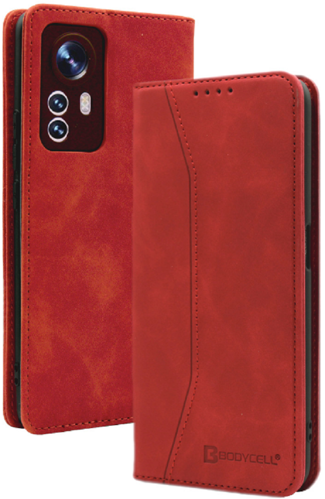 Bodycell Θήκη - Πορτοφόλι Xiaomi 12 Pro 5G - Red