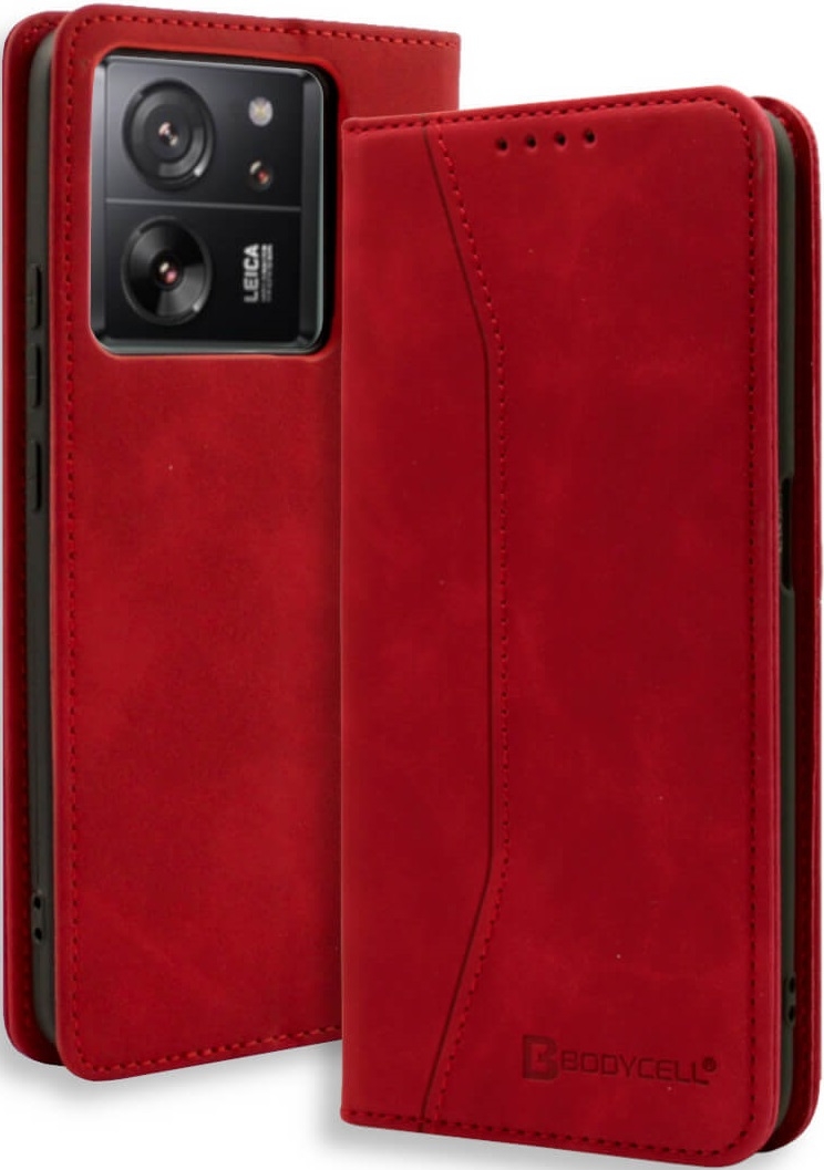 Bodycell Θήκη - Πορτοφόλι Xiaomi 13T / 13T Pro - Red