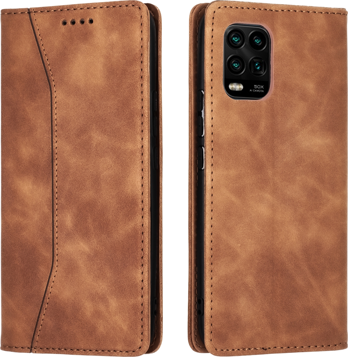 Bodycell Θήκη - Πορτοφόλι Xiaomi Mi 10 Lite - Brown 