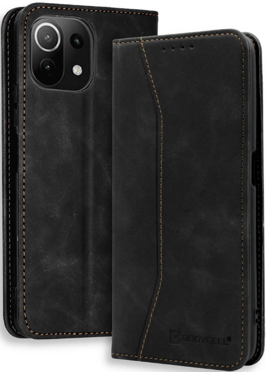 Bodycell Θήκη - Πορτοφόλι Xiaomi 11 Lite 5G NE / Mi 11 Lite - Black