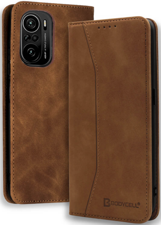 Bodycell Θήκη - Πορτοφόλι Xiaomi Poco F3 - Brown