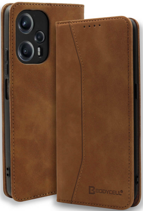 Bodycell Θήκη - Πορτοφόλι Xiaomi Poco F5 - Brown (5206015021701)