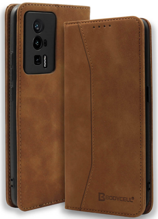 Bodycell Θήκη - Πορτοφόλι Xiaomi Poco F5 Pro - Brown