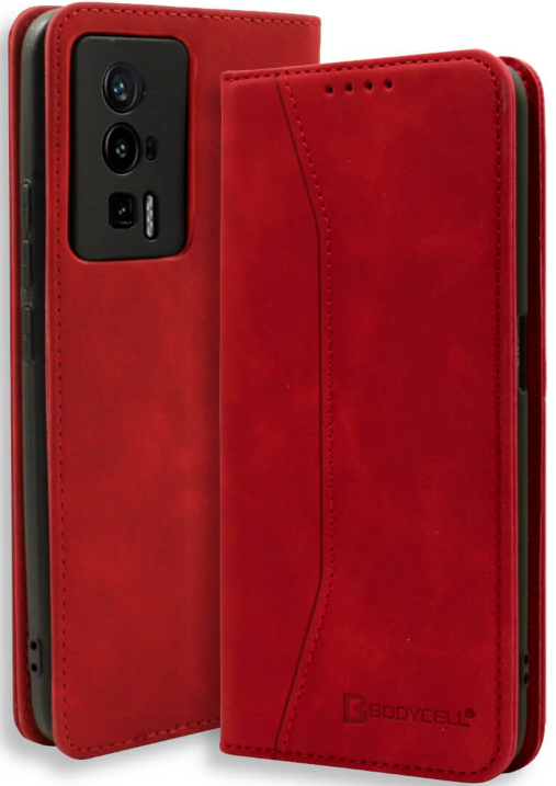 Bodycell Θήκη - Πορτοφόλι Xiaomi Poco F5 Pro - Red (5206015021848)