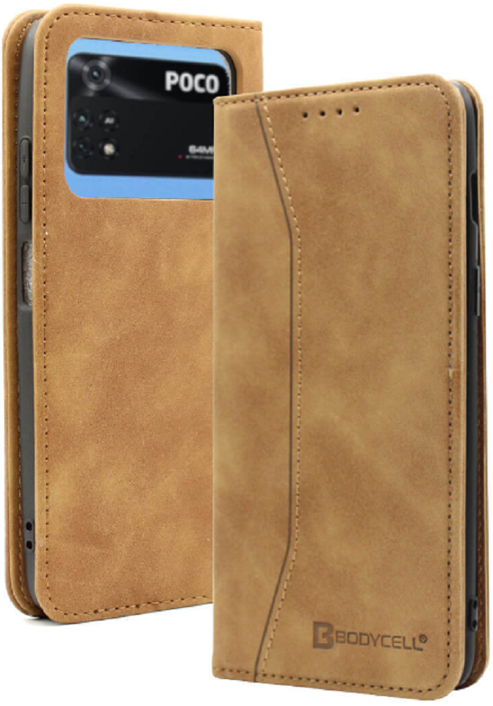 Bodycell Θήκη - Πορτοφόλι Xiaomi Poco M4 Pro 4G - Brown