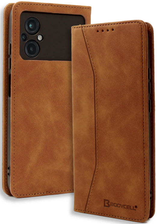 Bodycell Θήκη - Πορτοφόλι Xiaomi Poco M5 - Brown