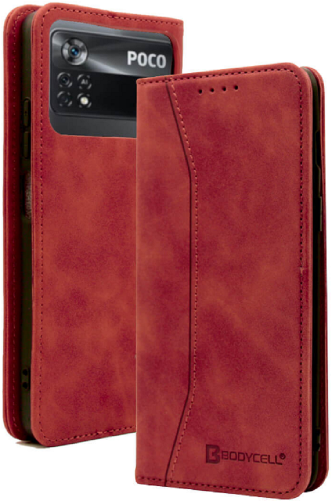 Bodycell Θήκη - Πορτοφόλι Xiaomi Poco X4 Pro 5G - Red