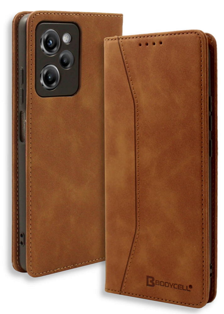 Bodycell Θήκη - Πορτοφόλι Xiaomi Poco X5 Pro - Brown 