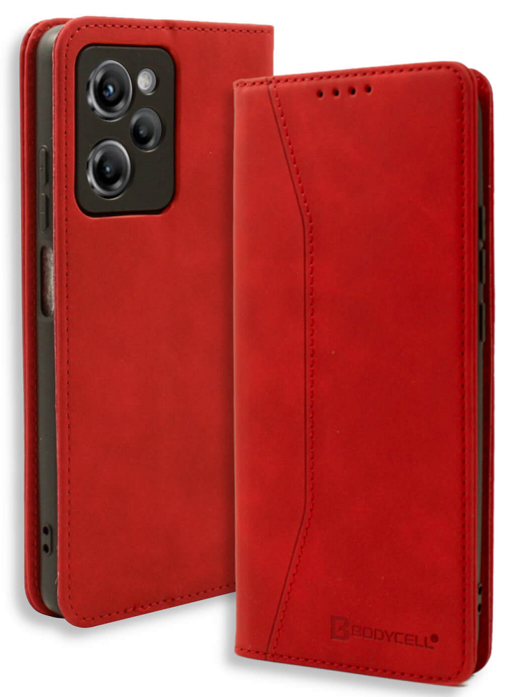 Bodycell Θήκη - Πορτοφόλι Xiaomi Poco X5 Pro - Red 