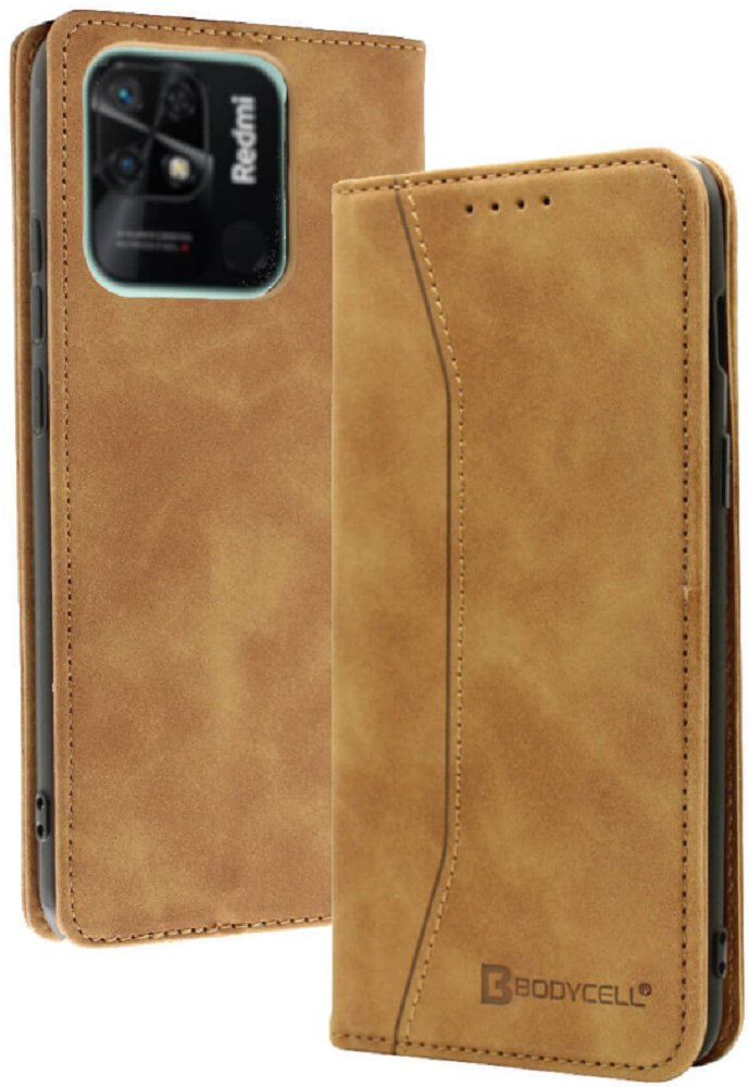 Bodycell Θήκη - Πορτοφόλι Xiaomi Redmi 10C - Brown (5206015015816)