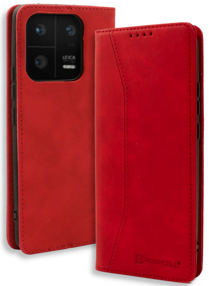 Bodycell Θήκη - Πορτοφόλι Xiaomi 13 Pro - Red (5206015017742)