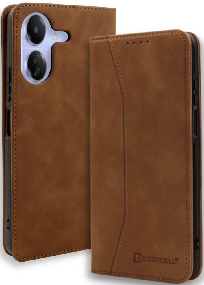 Bodycell Θήκη - Πορτοφόλι Xiaomi Redmi 13C 4G / Poco C65 - Brown