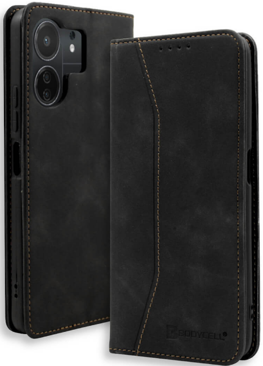 Bodycell Θήκη - Πορτοφόλι Xiaomi Redmi 13C / Poco C65 - Black