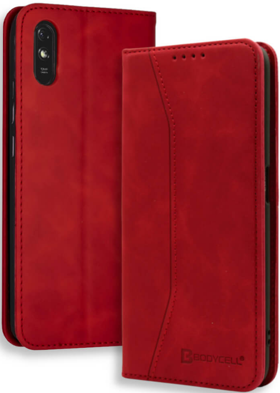 Bodycell Θήκη - Πορτοφόλι Xiaomi Redmi 9A / 9AT / 9i - Red