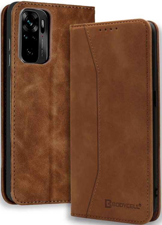 Bodycell Θήκη - Πορτοφόλι Xiaomi Redmi Note 10 / Note 10S - Brown