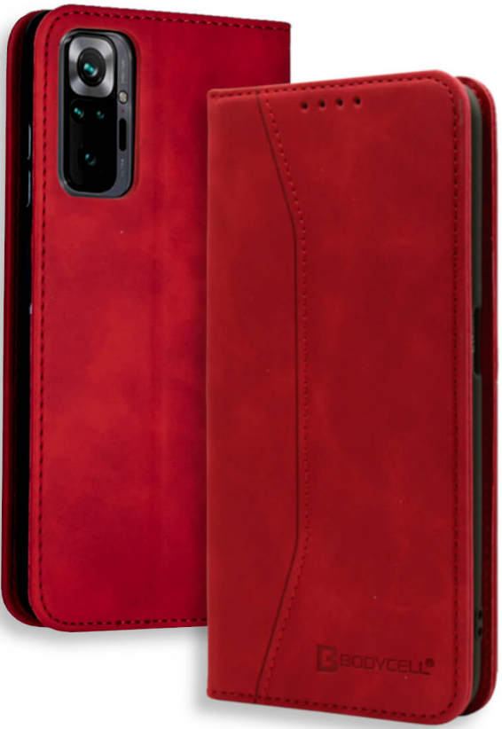 Bodycell Θήκη - Πορτοφόλι Xiaomi Redmi Note 10 Pro - Red