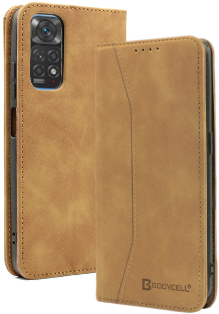 Bodycell Θήκη - Πορτοφόλι Xiaomi Redmi Note 11 / 11S - Brown (5206015005107)