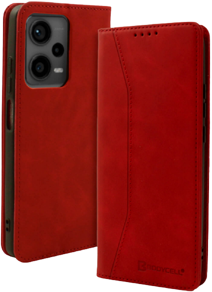 Bodycell Θήκη - Πορτοφόλι Xiaomi Redmi Note 12 5G - Red