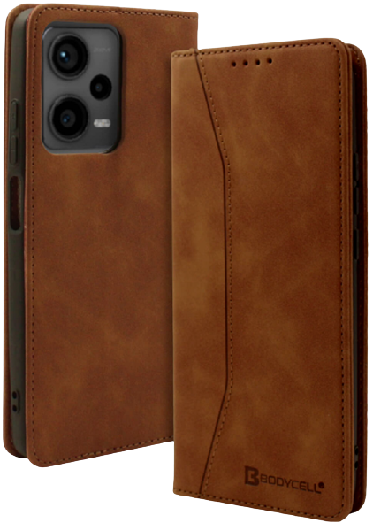 Bodycell Θήκη - Πορτοφόλι Xiaomi Redmi Note 12 Pro 5G - Brown