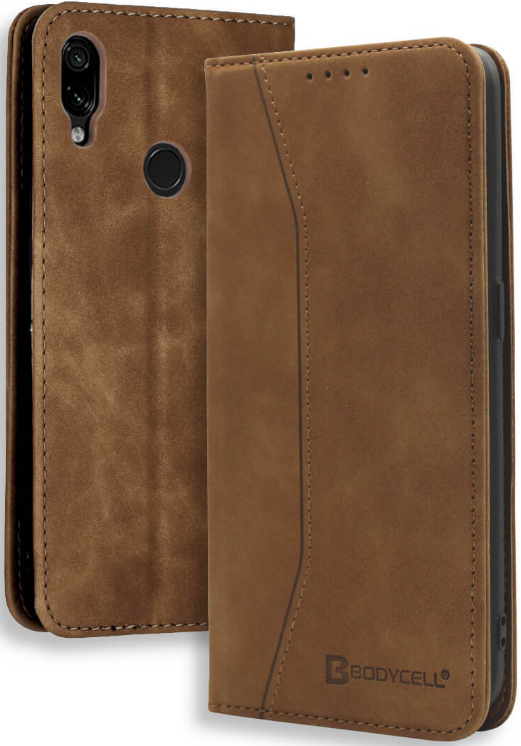 Bodycell Θήκη - Πορτοφόλι Xiaomi Redmi Note 7 / Note 7 Pro - Brown
