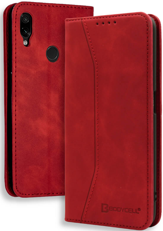 Bodycell Θήκη - Πορτοφόλι Xiaomi Redmi Note 7 / Note 7 Pro - Red