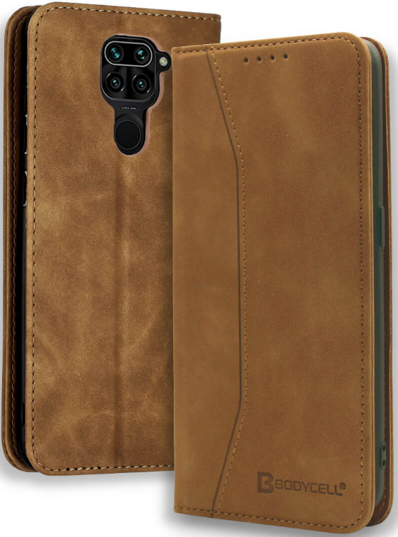 Bodycell Θήκη - Πορτοφόλι Xiaomi Redmi Note 9 - Brown