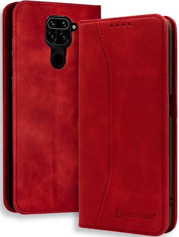 Bodycell Θήκη - Πορτοφόλι Xiaomi Redmi Note 9 - Red