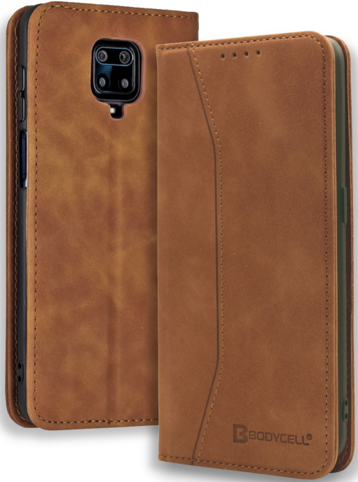 Bodycell Θήκη - Πορτοφόλι Xiaomi Redmi Note 9S / 9 Pro / 9 Pro Max - Brown