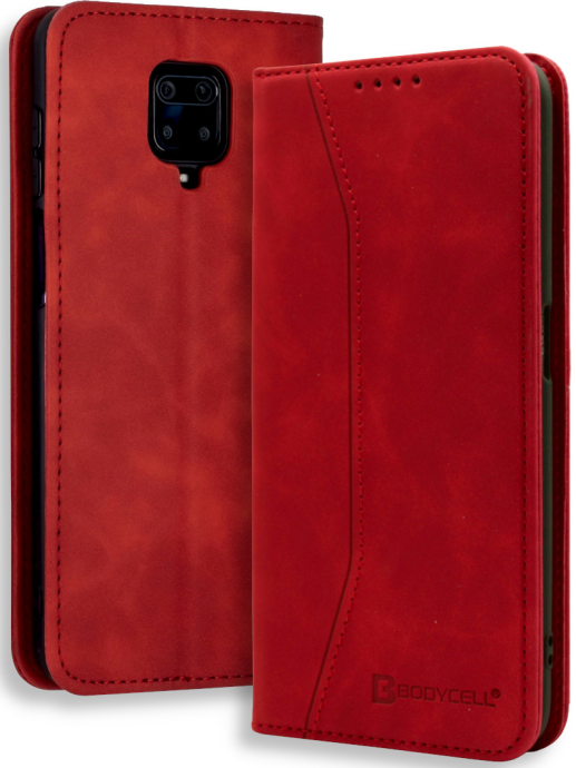 Bodycell Θήκη - Πορτοφόλι Xiaomi Redmi Note 9S / 9 Pro / 9 Pro Max - Red (5206015059735)