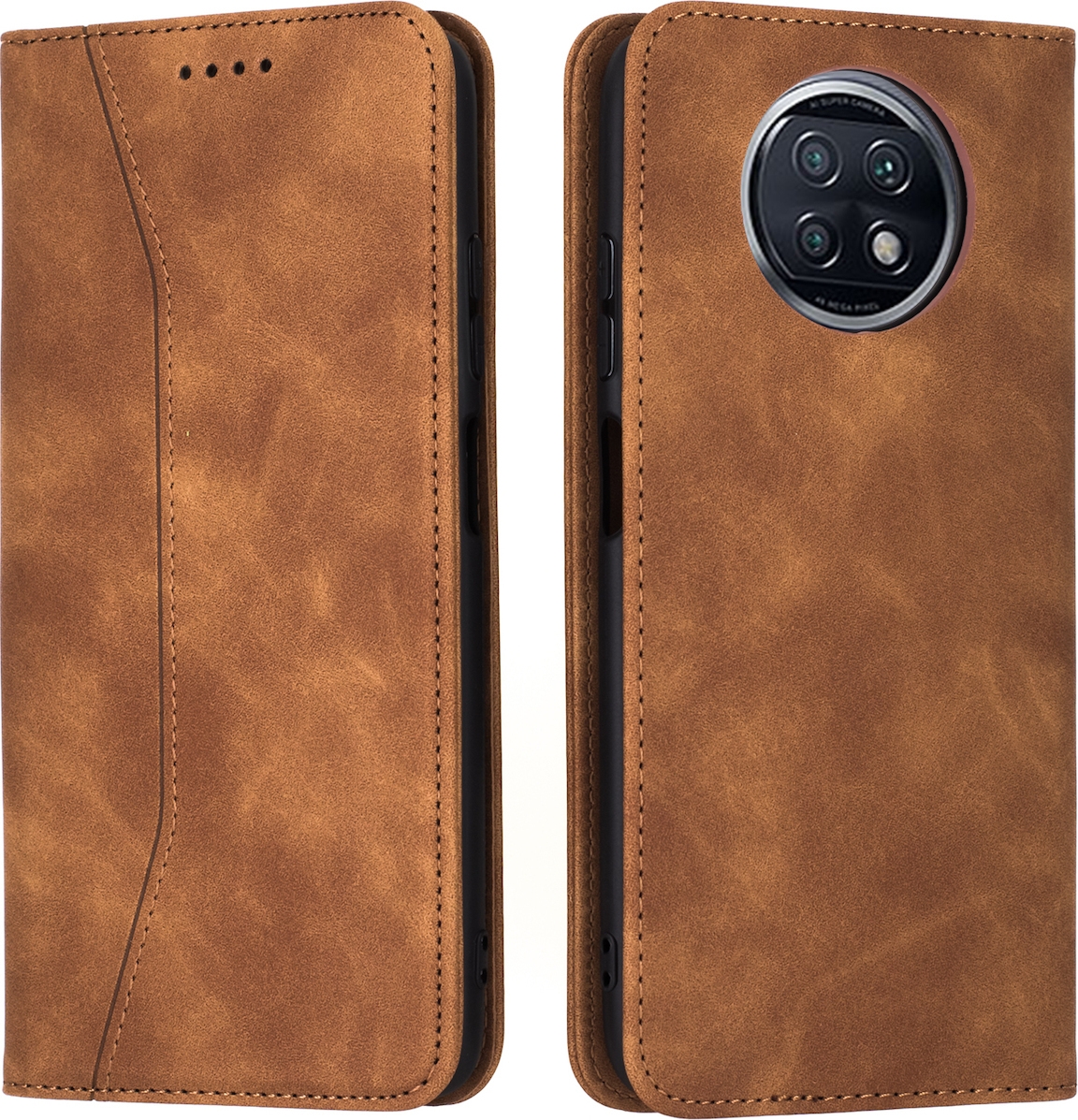Bodycell Θήκη - Πορτοφόλι Xiaomi Redmi Note 9T 5G - Brown