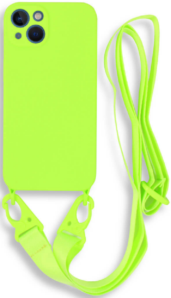 Bodycell Θήκη Σιλικόνης με Λουράκι Λαιμού - Apple iPhone 13 - Light Green (5206015000294)